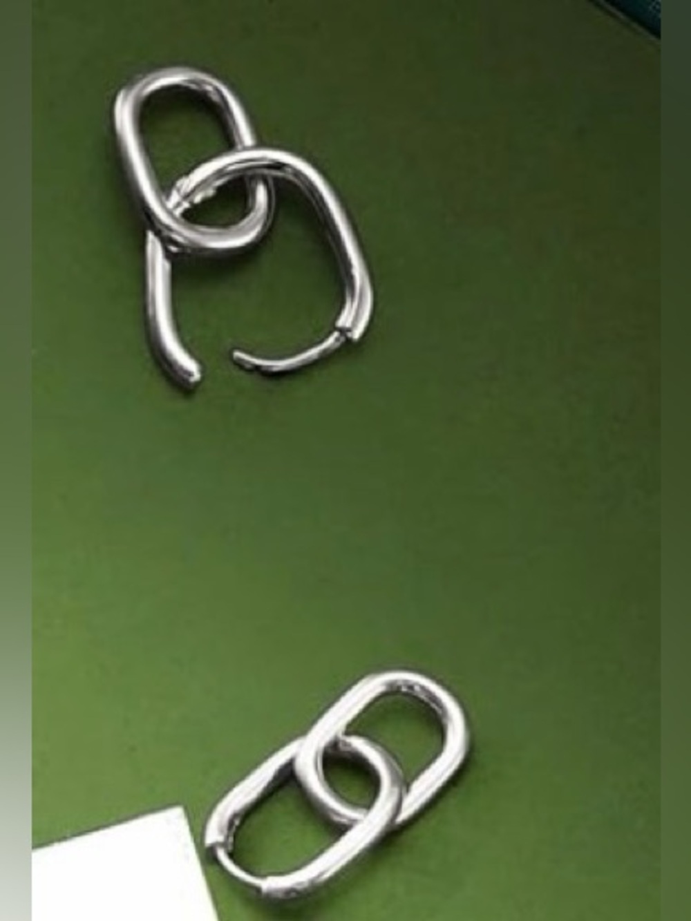 ⭐️FINAL PRICE #112 Gold Plated Double-Link Drop Earrings - Picture 6 of 9